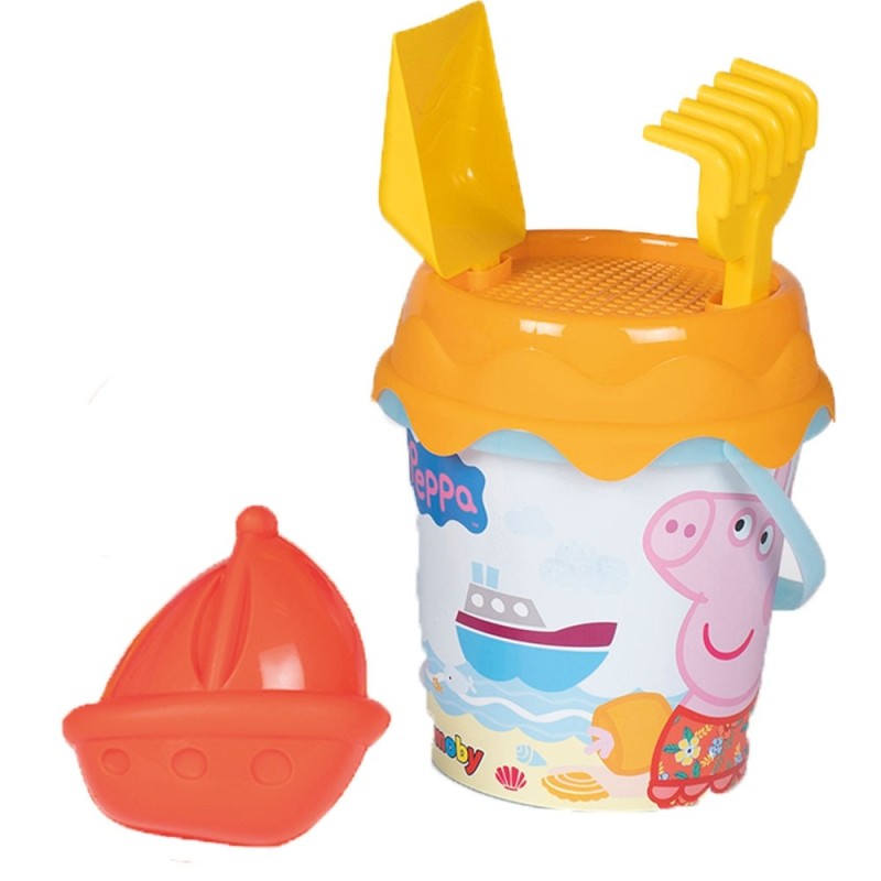 SMOBY Peppa Pig Vozík s Vedrom a Príslušenstvom do Piesku