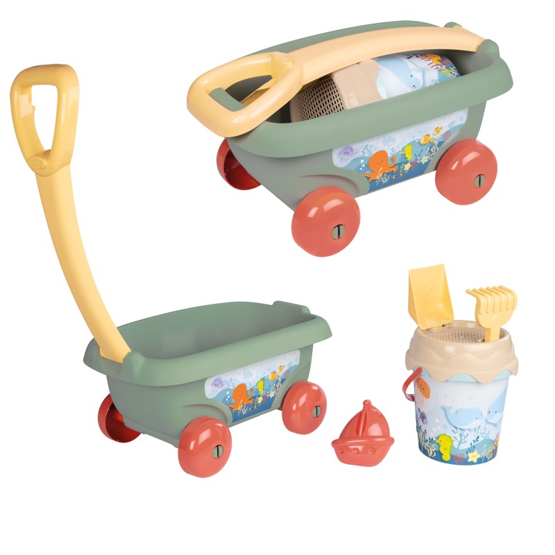 SMOBY Eco Vozík a Sada Hračiek do Piesku