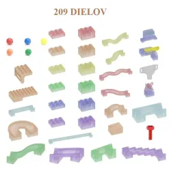 Sada Stavebných Dielov na Guľôčkovú Dráhu Masterkidz STEM 209 Dielov