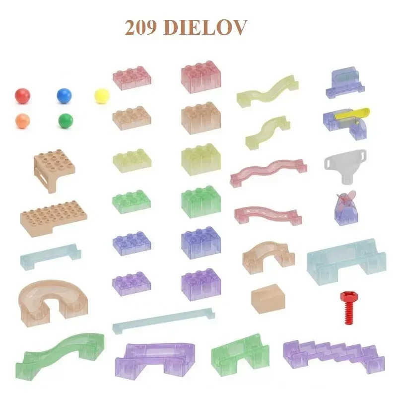 Sada Stavebných Dielov na Guľôčkovú Dráhu Masterkidz STEM 209 Dielov