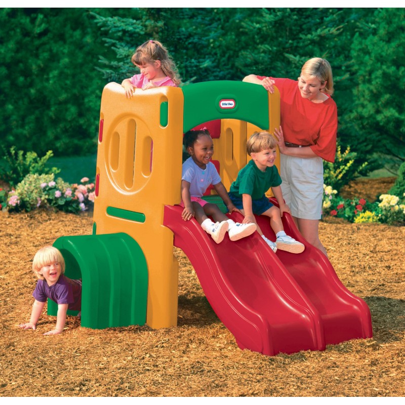 Detské Ihrisko s Dvojitou Šmykľavkou Little Tikes