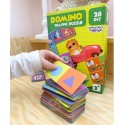 WOOPIE Gra Edukacyjna Transport Zwierzęta Puzzle Domino Montessori