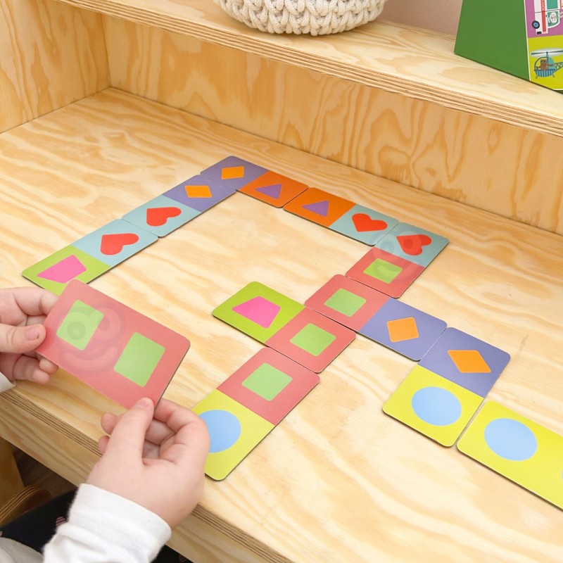 WOOPIE Gra Edukacyjna Transport Zwierzęta Puzzle Domino Montessori