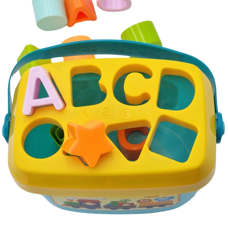 WOOPIE BABY Sorter 2w1 Skrzynka Walizka + Nauka Alfabetu i Kształtów