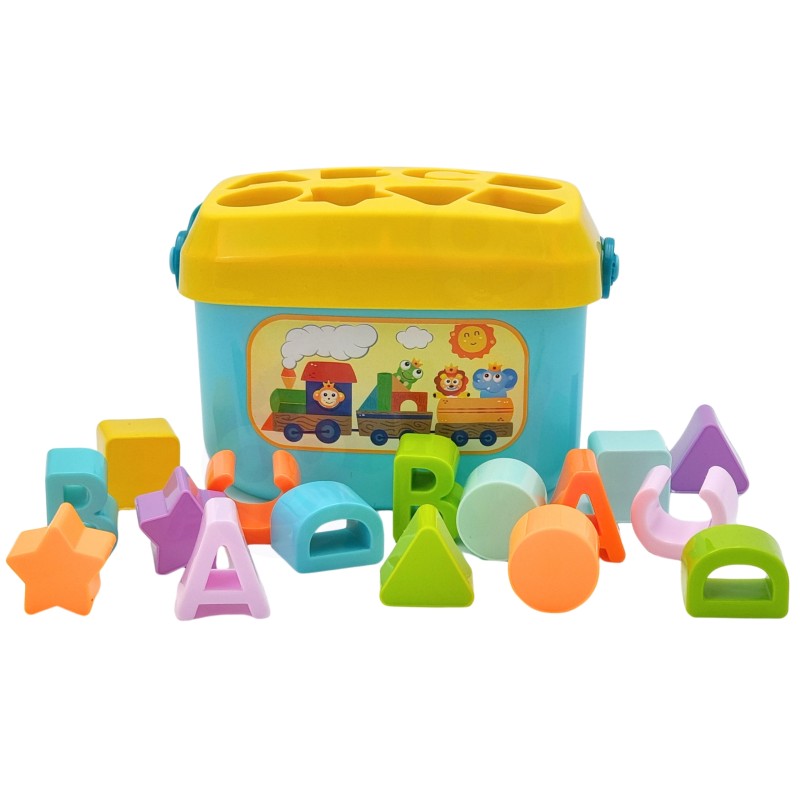 WOOPIE BABY Sorter 2w1 Skrzynka Walizka + Nauka Alfabetu i Kształtów