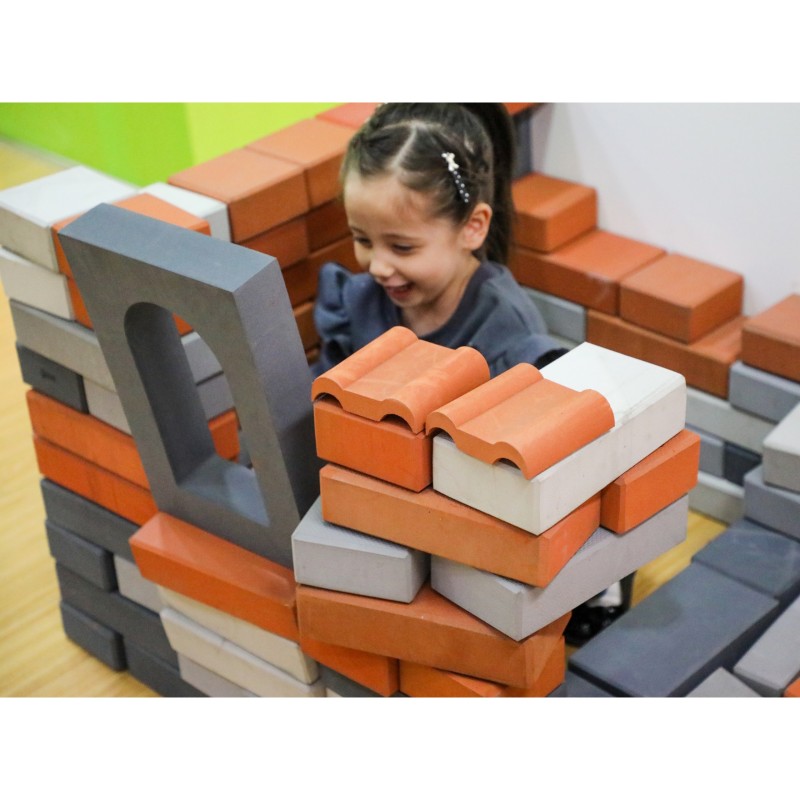 CLASSIC WORLD EDU Mega Klocki Konstrukcyjne Cegiełki EVA Miękkie do Budowania