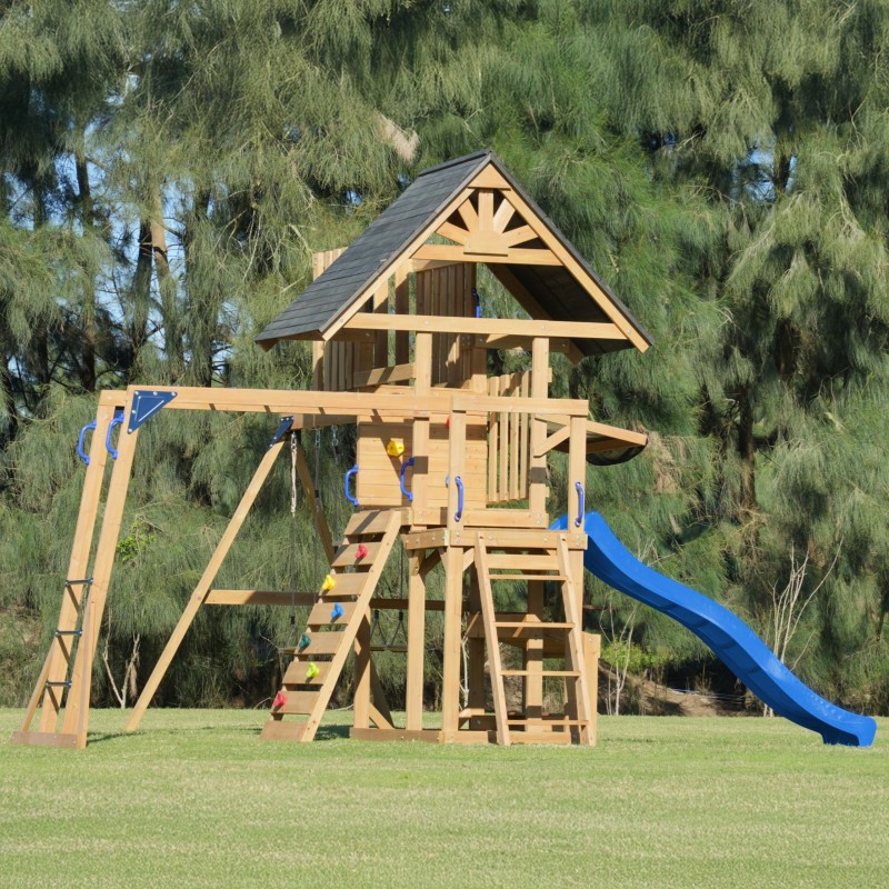 AXI Mitch - Veľké Detské Ihrisko so Šmykľavkou, Lezeckou Stenou a Vežou
