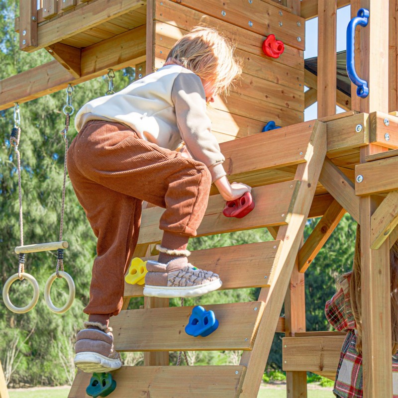 AXI Mitch - Veľké Detské Ihrisko so Šmykľavkou, Lezeckou Stenou a Vežou