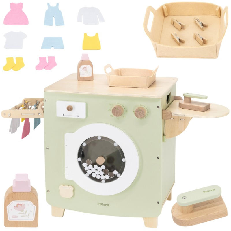 VIGA PolarB Drevená Práčka s Príslušenstvom