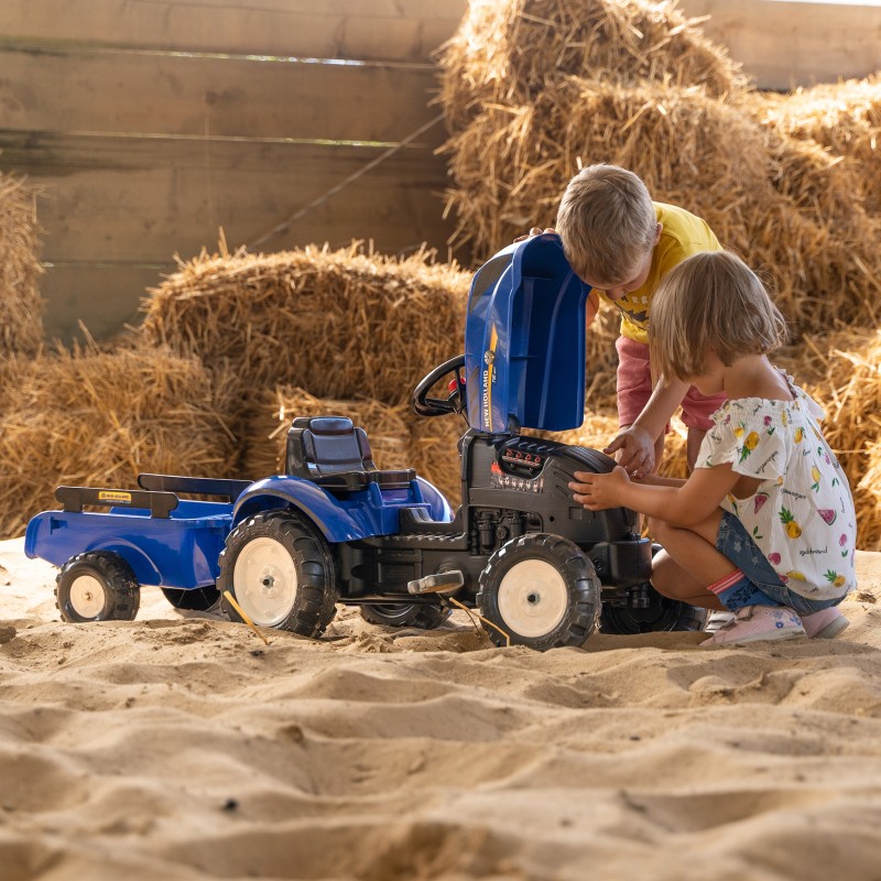 FALK Traktor na Pedále New Holland s Vlečkou od 2 Rokov