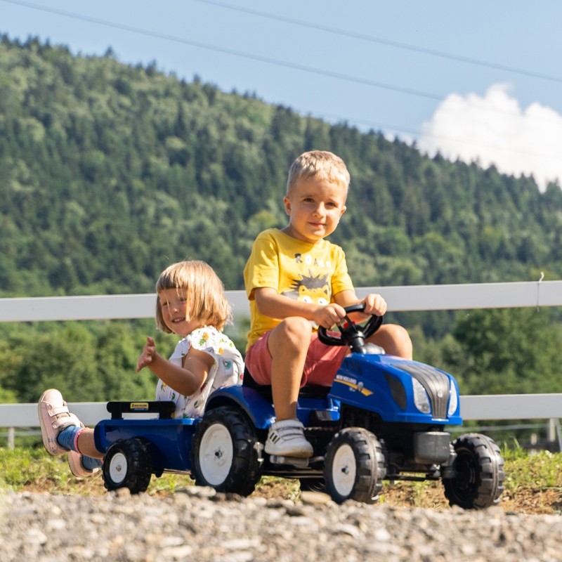 FALK Traktor na Pedále New Holland s Vlečkou od 2 Rokov