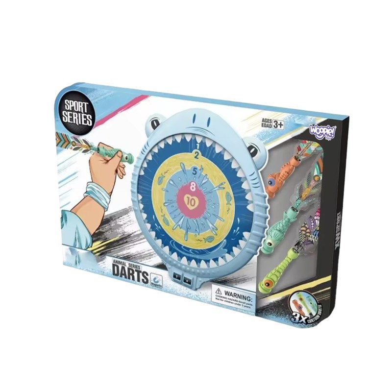 WOOPIE Magnetyczna Gra w Rzutki Bezpieczna Dart Tarcza Wesoły Rekinek