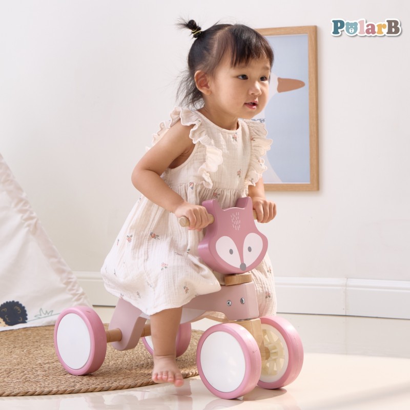 VIGA PolarB Drewniany Jeździk Lisek Miękkie Koła