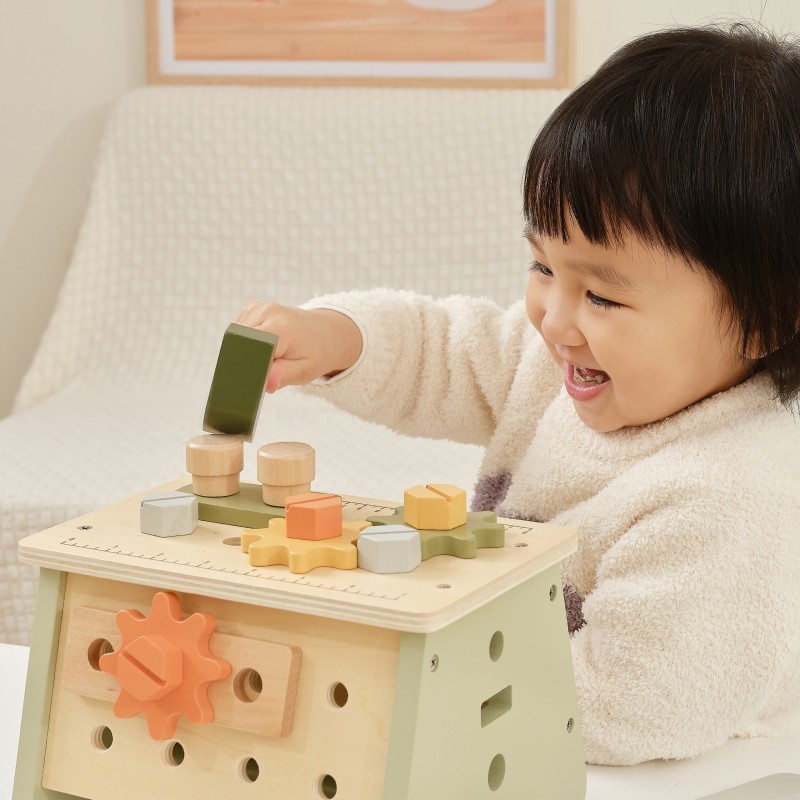 VIGA PolarB Drevená Mini Dielňa s Náradím 2v1