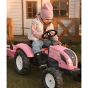 FALK Traktor Country Star Różowy na Pedały + Przyczepka i Klakson od 2 Lat.
