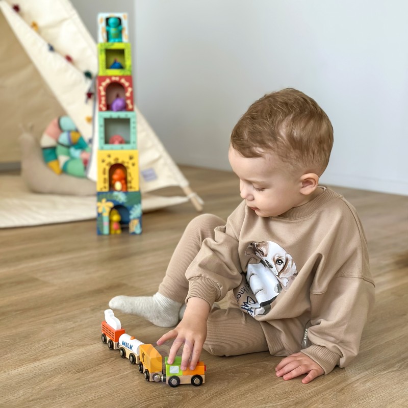 VIGA Zestaw akcesoriów do kolejki - pociąg rolniczy