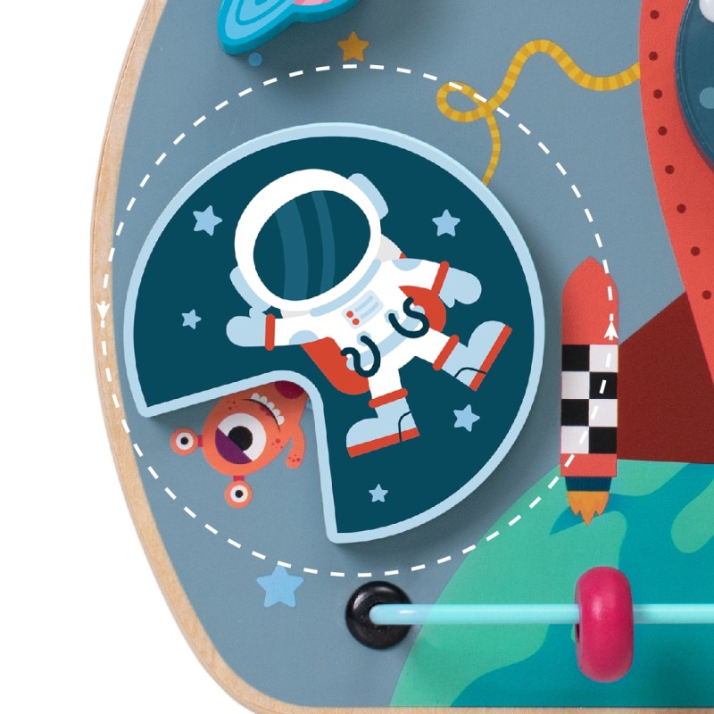 CLASSIC WORLD Tablica Manipulacyjna Wielofunkcyjna 6w1 Rakieta