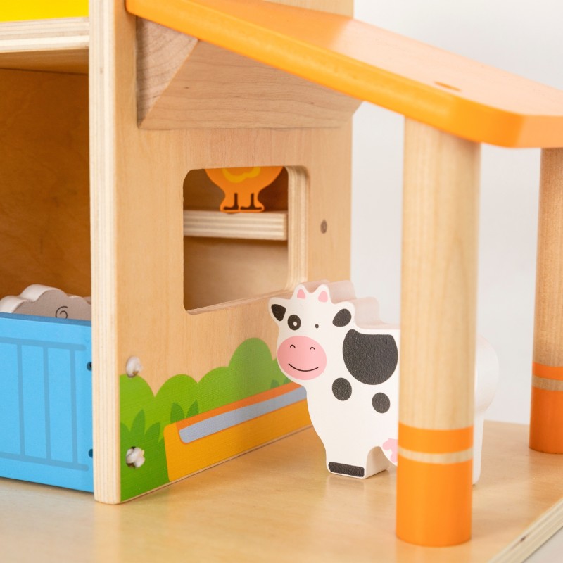 VIGA Drevená Farma so Záhradkou a Traktorom 21 Dielov