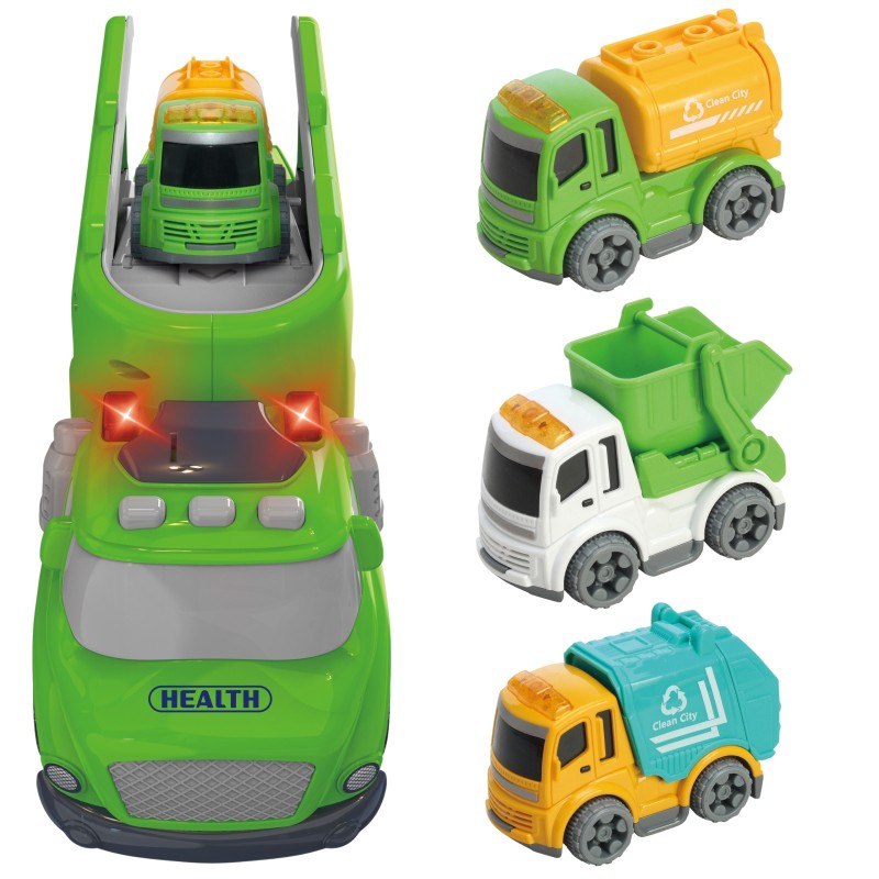 WOOPIE Veľká Zelená Odťahovka s Vozidlami City Truck