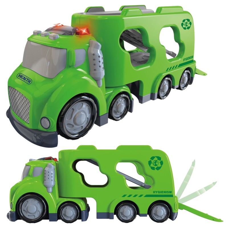 WOOPIE Veľká Zelená Odťahovka s Vozidlami City Truck