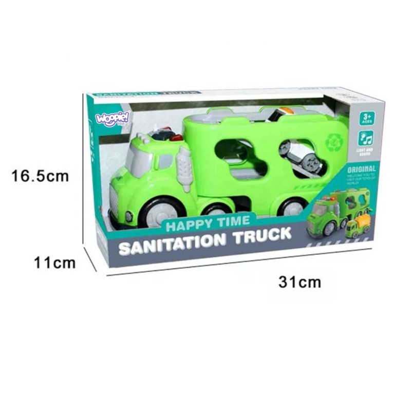 WOOPIE Veľká Zelená Odťahovka s Vozidlami City Truck