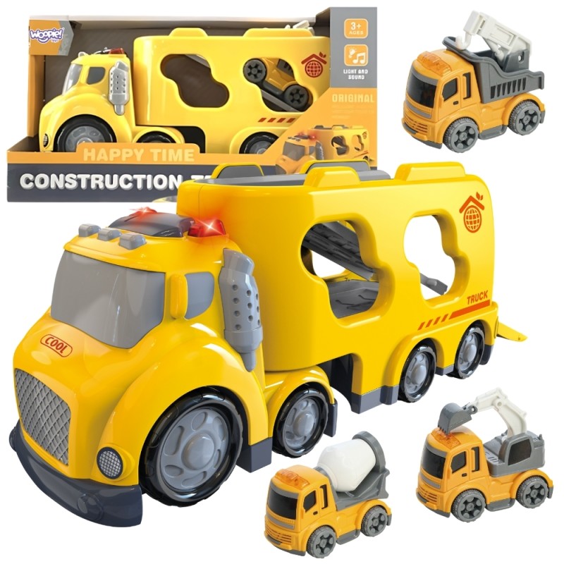 WOOPIE Veľká Žltá Odťahovka s Vozidlami City Truck