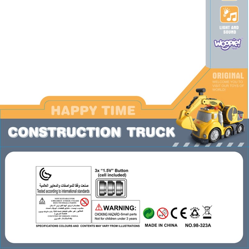 WOOPIE Bager City Truck - Svetelné a Zvukové Efekty