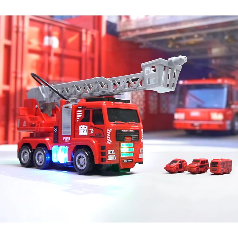 WOOPIE Interaktívne Hasičské Auto s Pohyblivým Rebríkom