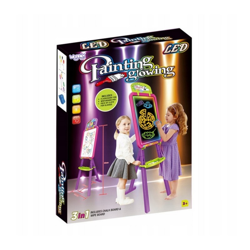 WOOPIE Magnetická a Suchá Tabuľa 3v1 - Maľovanie Svetlom