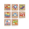 Viga Magnetické Drevené Puzzle - Vozidlá