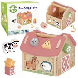 WOOPIE GREEN Drevená Farma na Triedenie Farieb a Tvarov