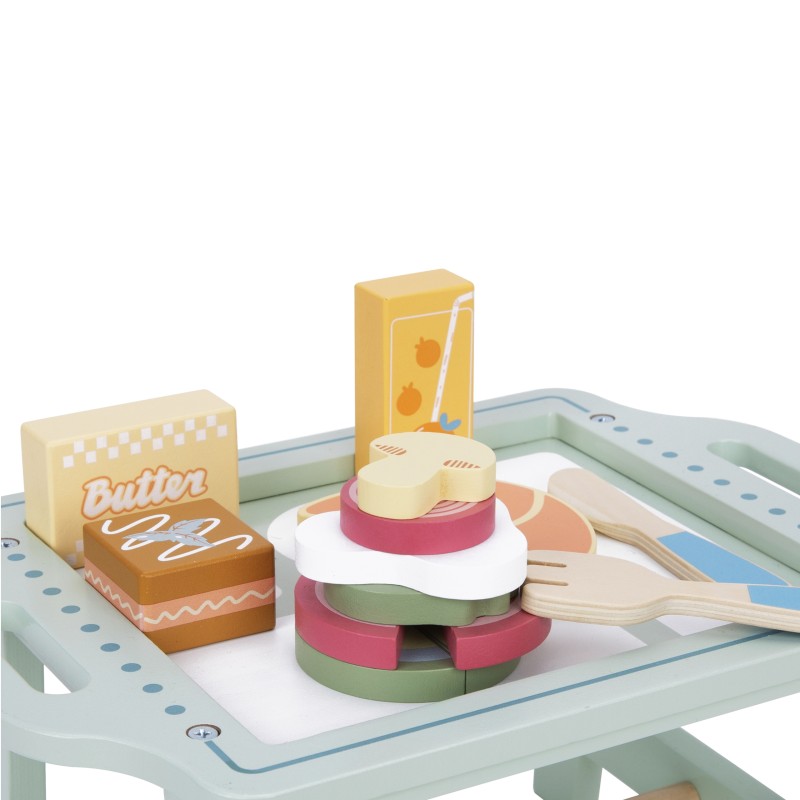 WOOPIE GREEN Pastelová Raňajková Súprava s Podnosom