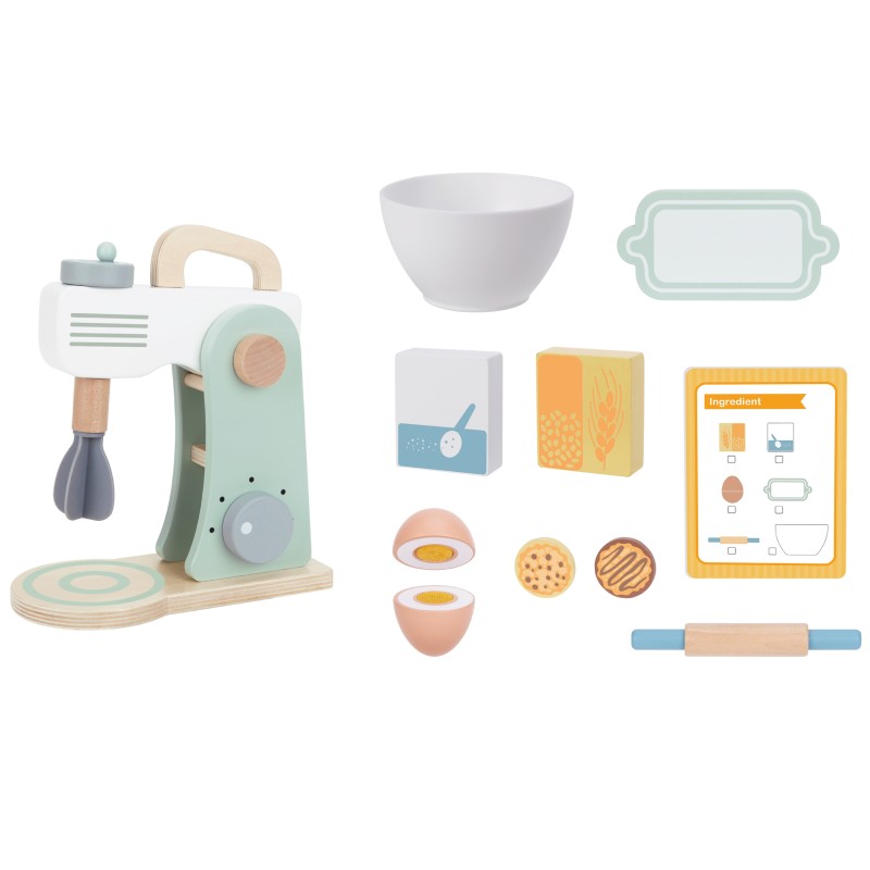 WOOPIE GREEN Drevený Kuchynský Mixér s Príslušenstvom 11 el.