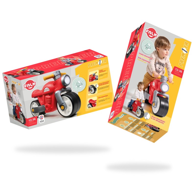 Falk Odrážadlo Prem1er Retro - Červená Motorka 12+