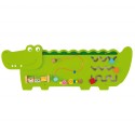 Viga Toys Senzorická drevená edukačná tabuľa - krokodíl