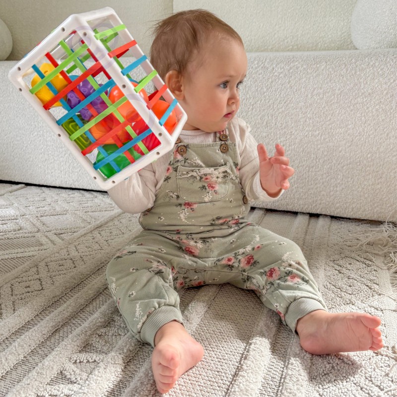 WOOPIE BABY Elastyczna Kostka Sensoryczna Sorter dla Dzieci Kolorowe Kształty 13 el.