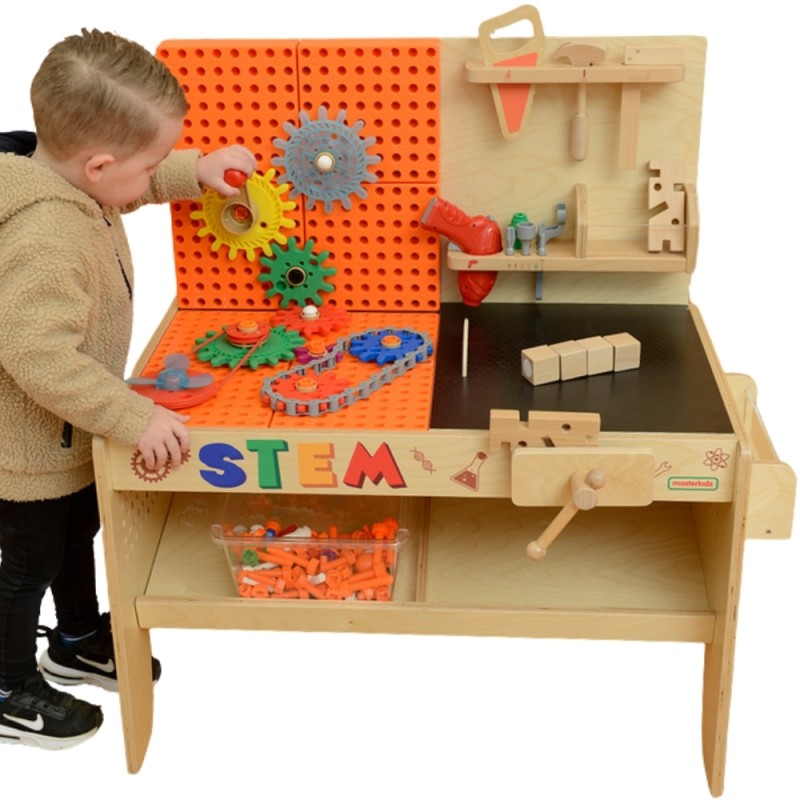 MASTERKIDZ Drevená Dielňa XXL Montessori STEM s Náradím