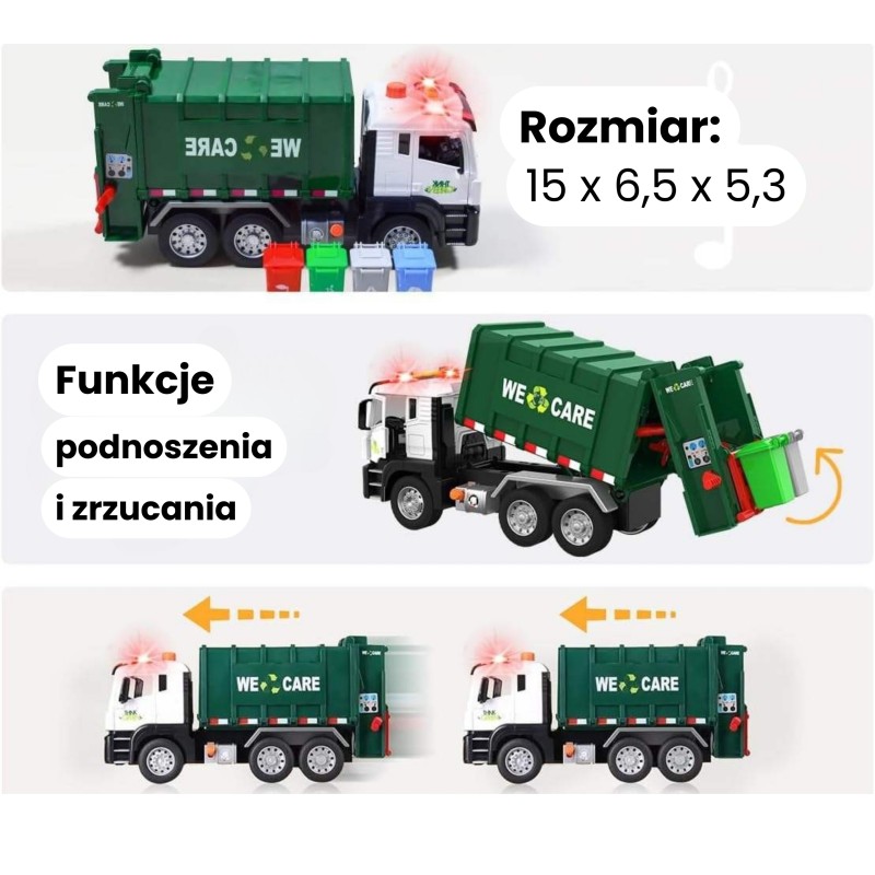 WOOPIE Smetiarske Auto na Triedený Odpad - Skala 1:10