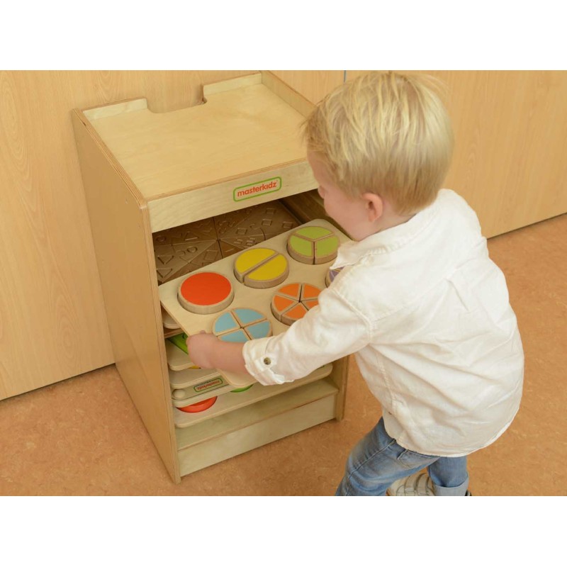 MASTERKIDZ Szafeczka Do Przechowywania Tabliczek Edukacyjnych I Gier 10 Sztuk Kółka