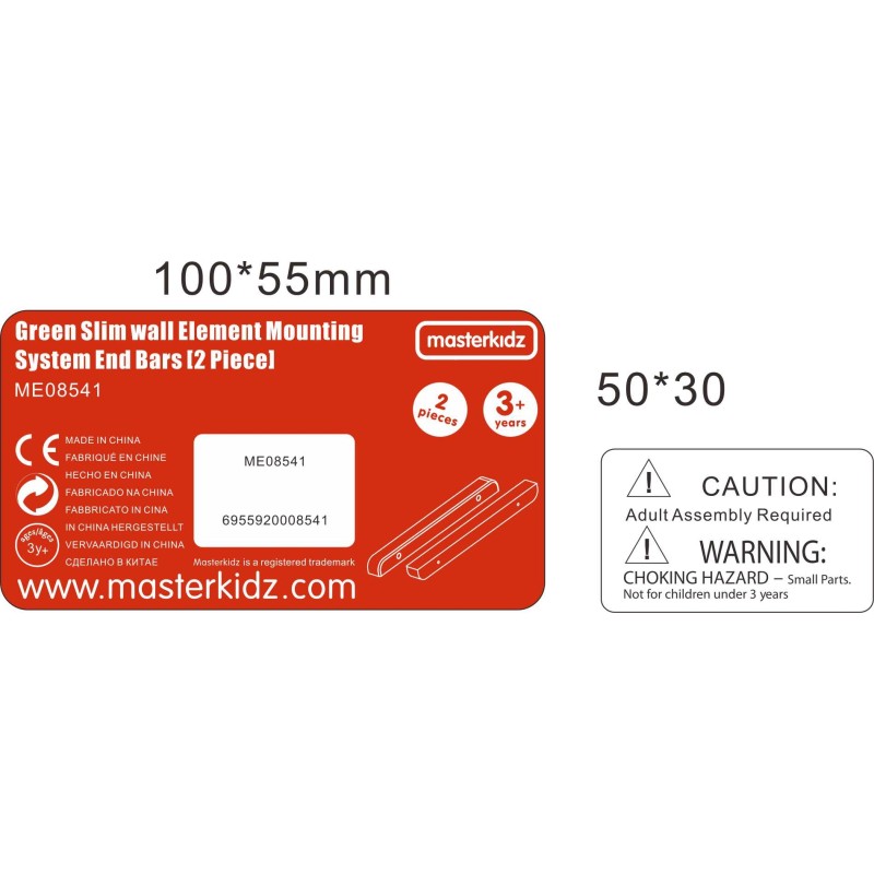 MASTERKIDZ Ramka Montaż Tablicy Belki Krawędzie Boczne 2 Sztuki