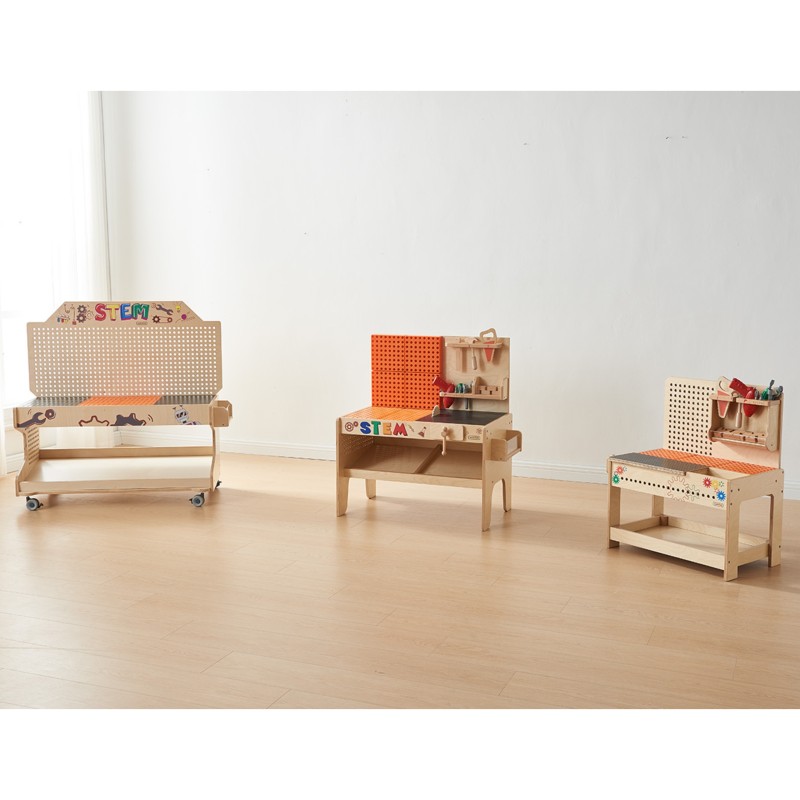 MASTERKIDZ Drewniany Warsztat Montessori STEM z Narzędziami