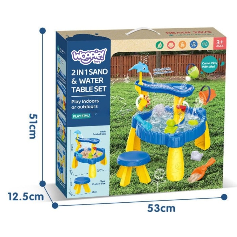 WOOPIE Vodný Stolík a Pieskovisko XL so Stoličkou