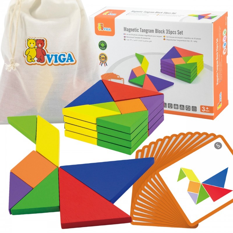 Drevená Logická Hra Tangram VIGA