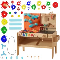 MASTERKIDZ Drevená Dielňa XXL Montessori STEM + Príslušenstvo