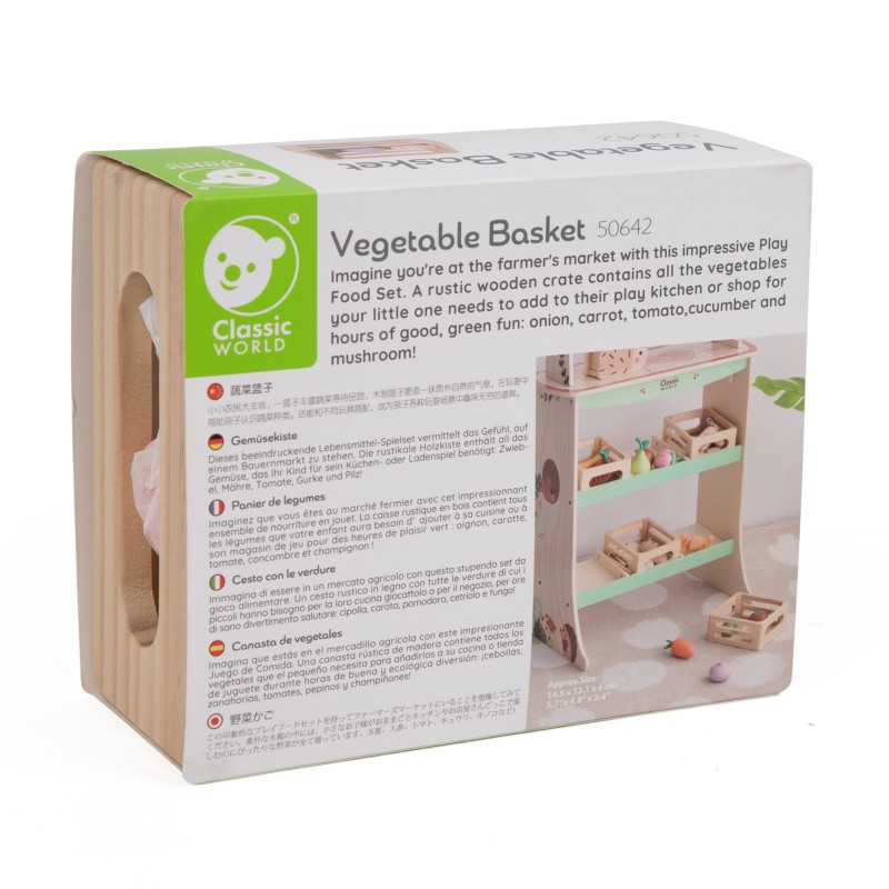 CLASSIC WORLD Drevená Zelenina v Debničke 6 ks.