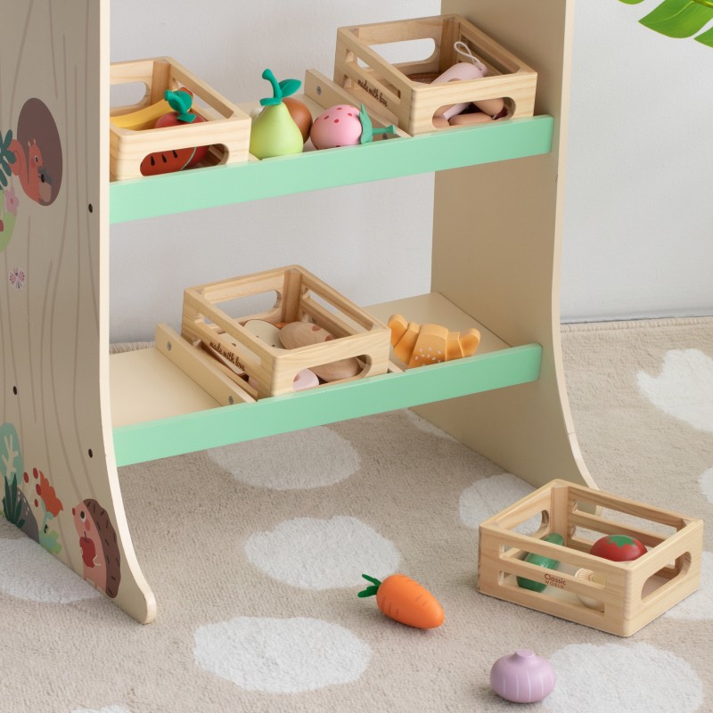 CLASSIC WORLD Drevené Ovocie v Debničke 6 ks.