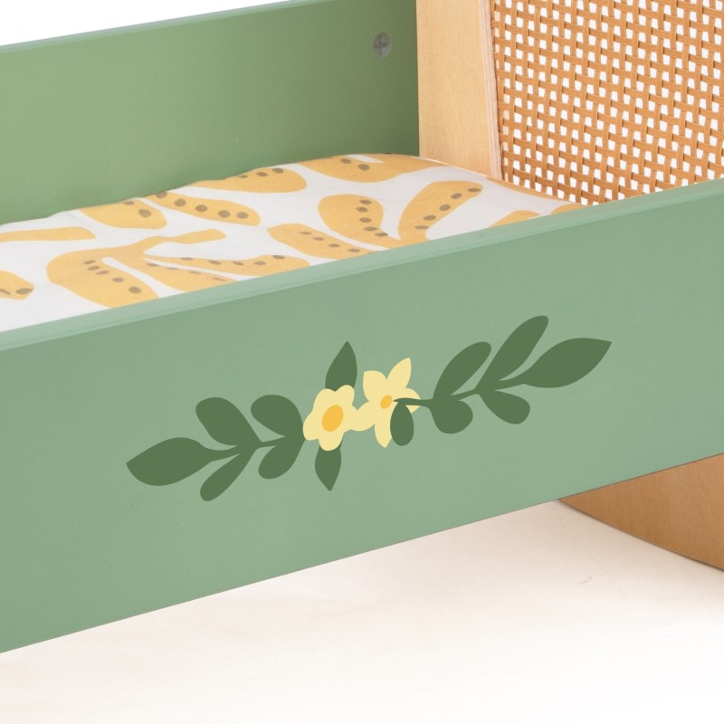 CLASSIC WORLD Drevená Kolíska Vintage Postieľka pre Bábiky