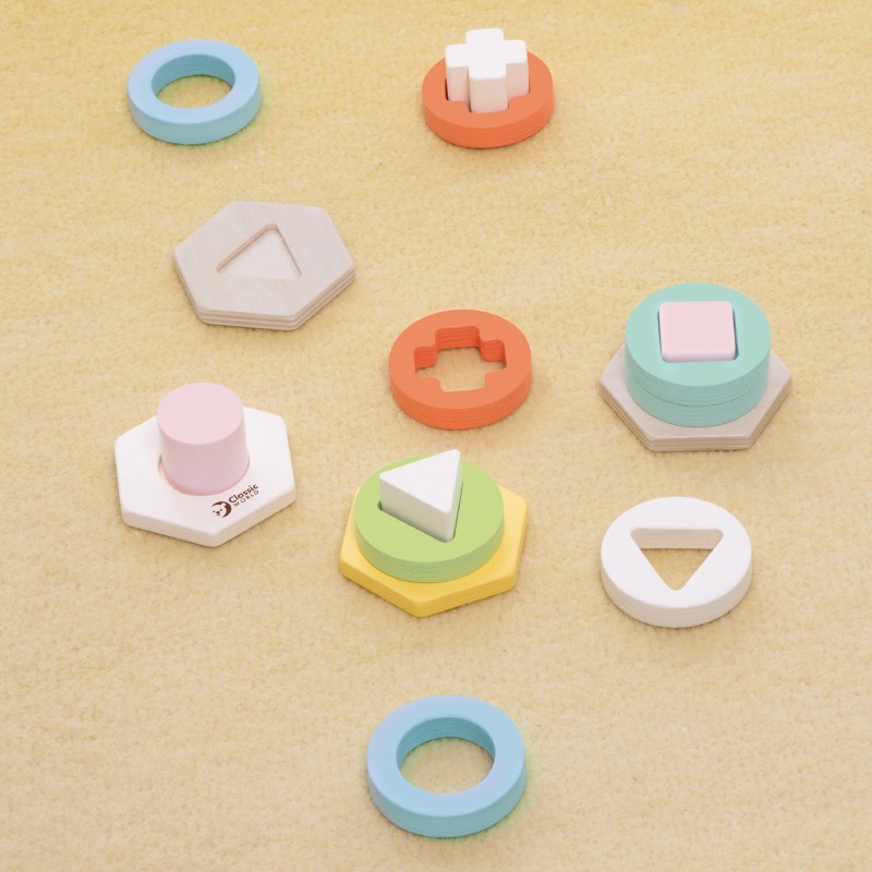 CLASSIC WORLD Montessori Triedič Farieb a Tvarov - Veža