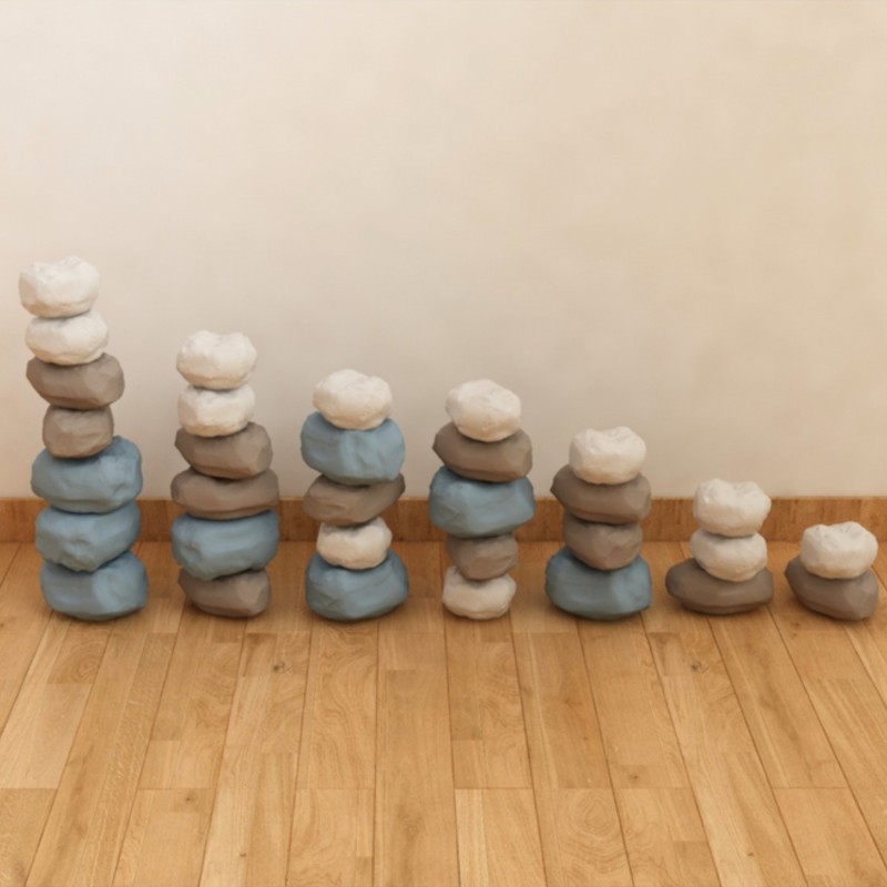 MASTERKIDZ Elastyczny Tor Kulkowy + Gumowe Kamienie Konstrukcyjne 42 el.