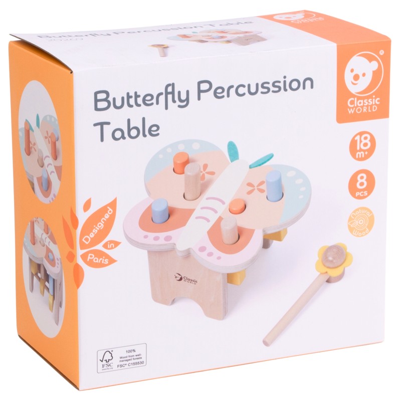 CLASSIC WORLD Pastelová Montessori Zatĺkačka - Motýľ